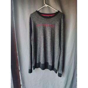 Slingshot Mens 2XL Charcoal Grey Marl Space Dye Long Sleeve Logo Gym Shirt XXL